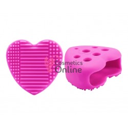 Brush heart pentru curatat pensulele de Make-Up cu suport, HAT02 Color